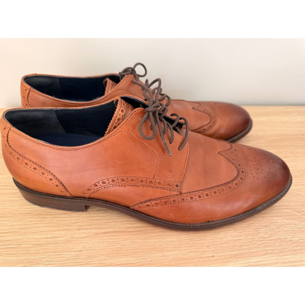 Cole Haan Mens Grand 360 Tan Leather Wingtip Oxford Shoes C31407 Size 13M